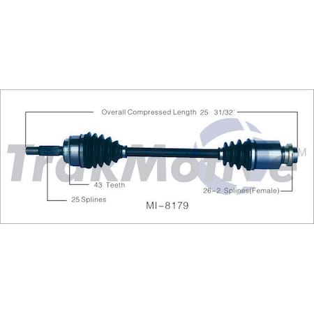 Surtrack Axle Cv Axle Shaft, Mi-8179 MI-8179